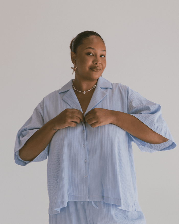 FINAL SALE | Lacey Shirt | Periwinkle