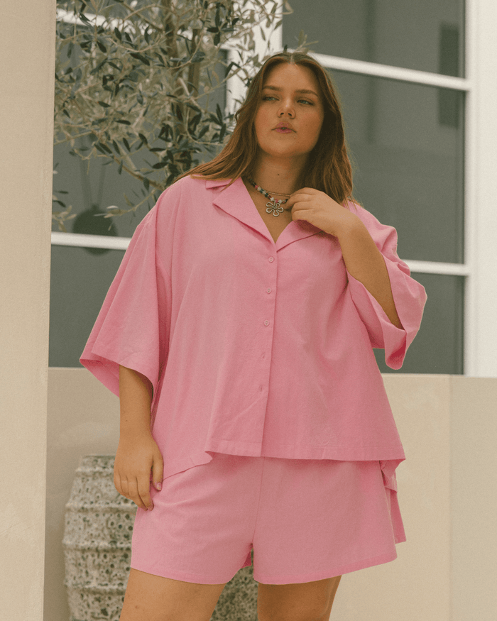 FINAL SALE | Lacey Shirt | Pink