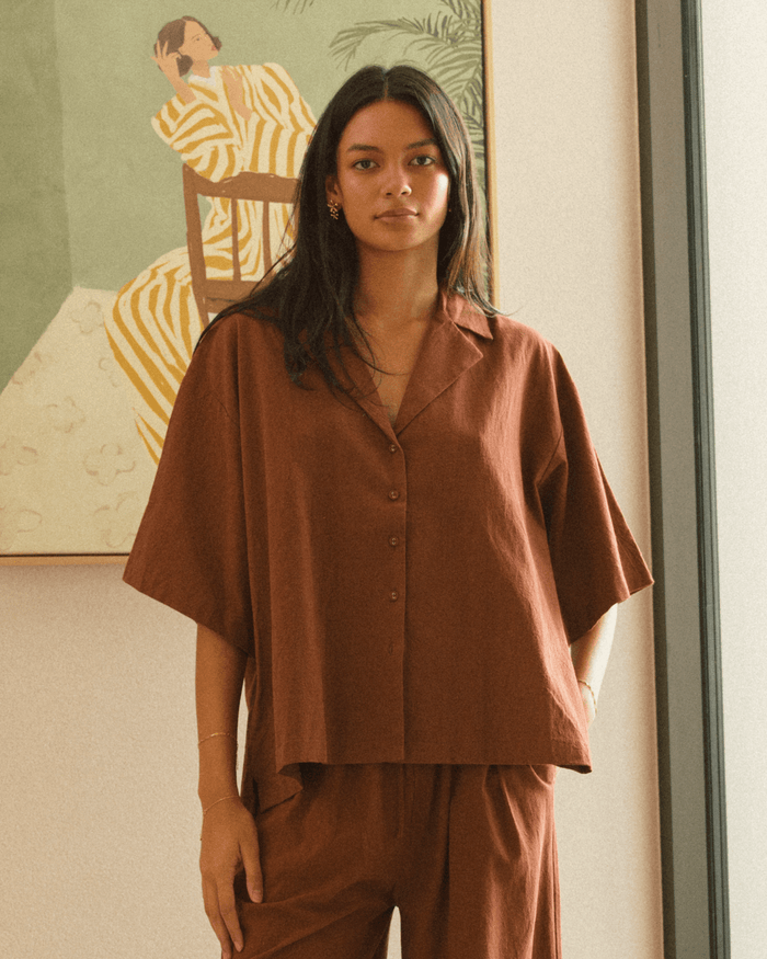 FINAL SALE | Lacey Shirt | Rust