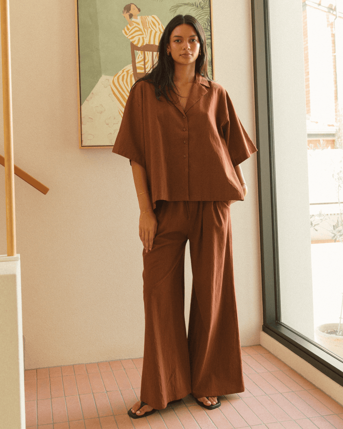 FINAL SALE | Lacey Shirt | Rust