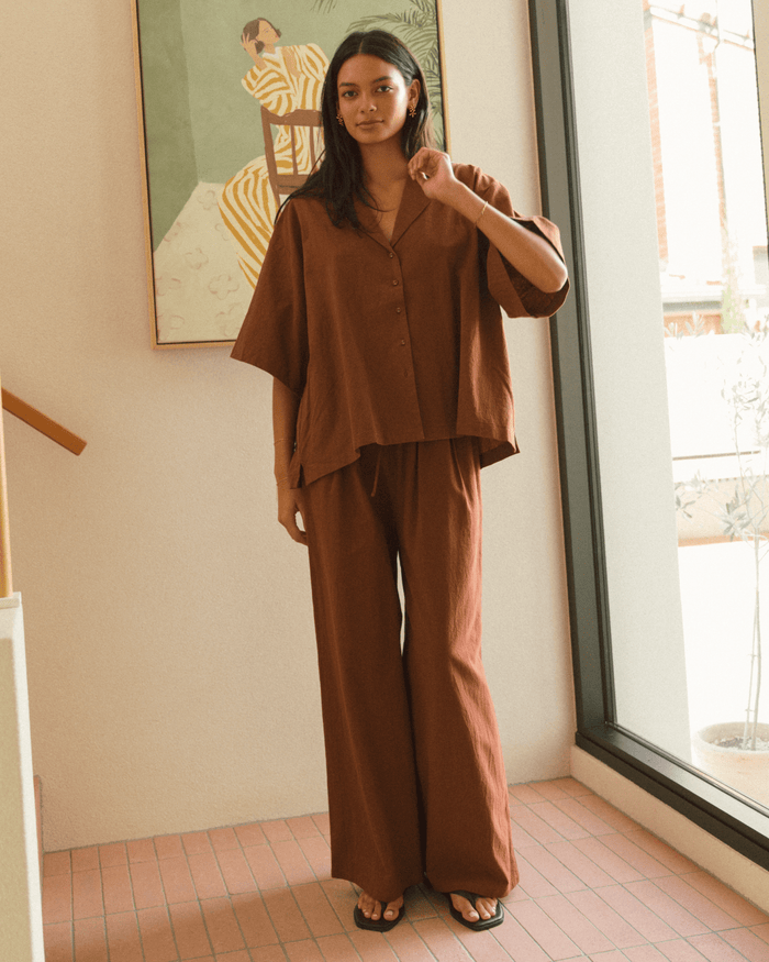 FINAL SALE | Lacey Shirt | Rust
