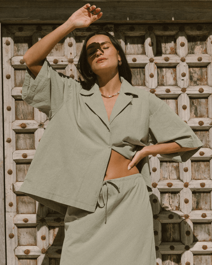 FINAL SALE | Lacey Shirt | Sage Green