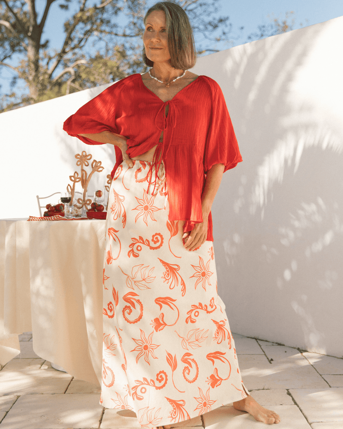 FINAL SALE | Lacey Skirt | Crimson Petals