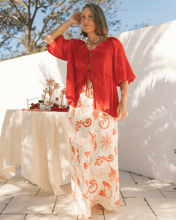 FINAL SALE | Lacey Skirt | Crimson Petals