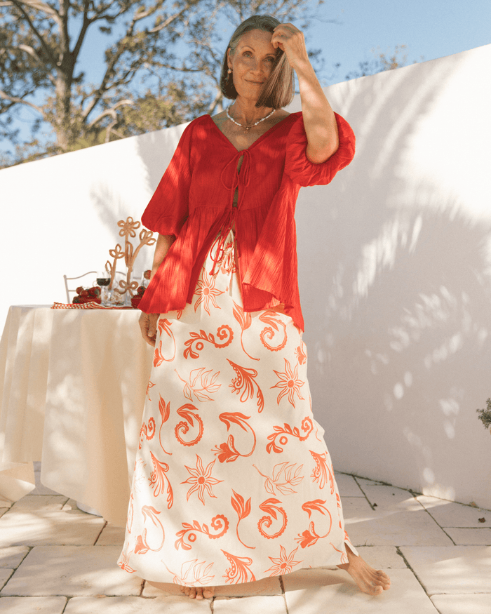 FINAL SALE | Lacey Skirt | Crimson Petals