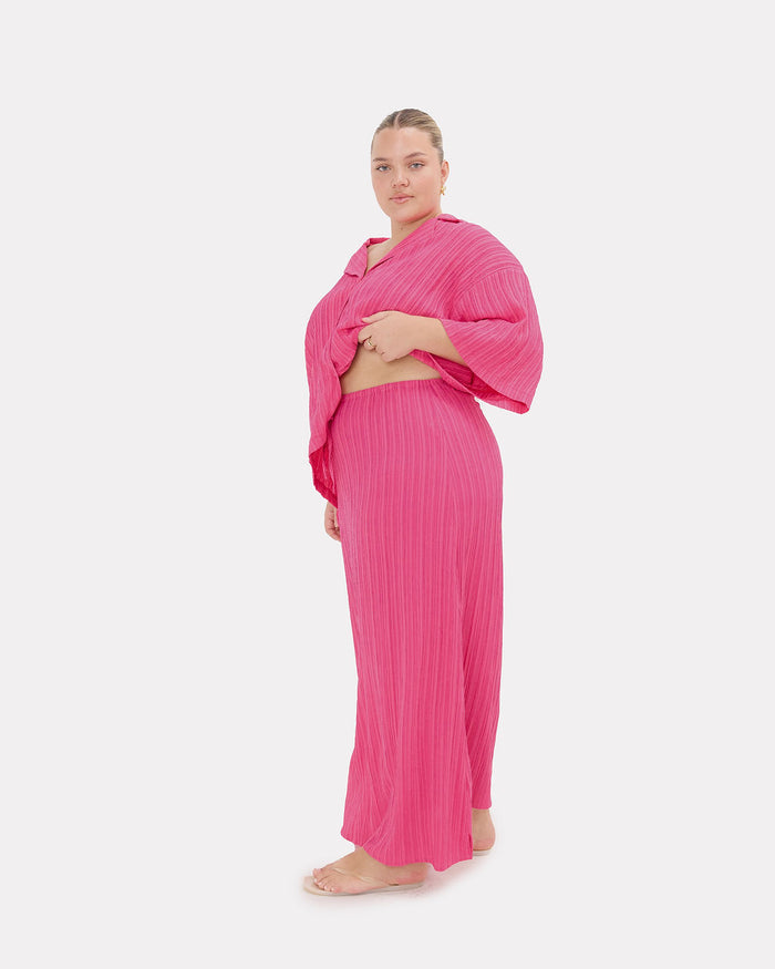 Lacey Skirt in Flamingo Crepe - Maternity & Postpartum Friendly - The Lullaby Club