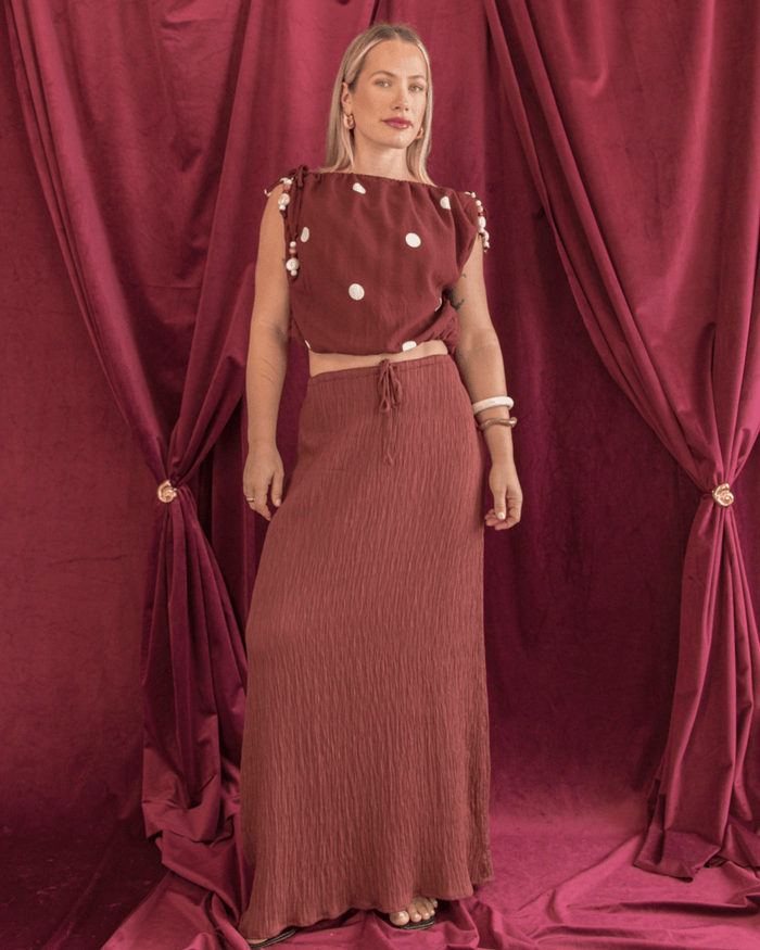 FINAL SALE | Lacey Skirt | Mahogany