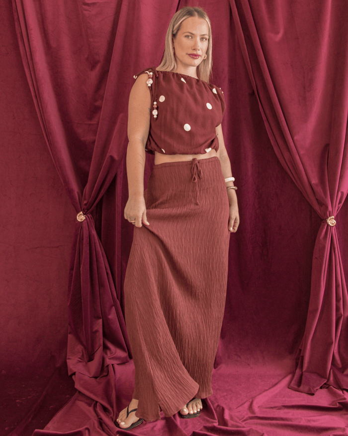 FINAL SALE | Lacey Skirt | Mahogany