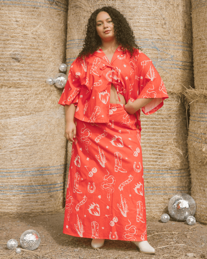 FINAL SALE | Lacey Skirt | Red Wildhearts