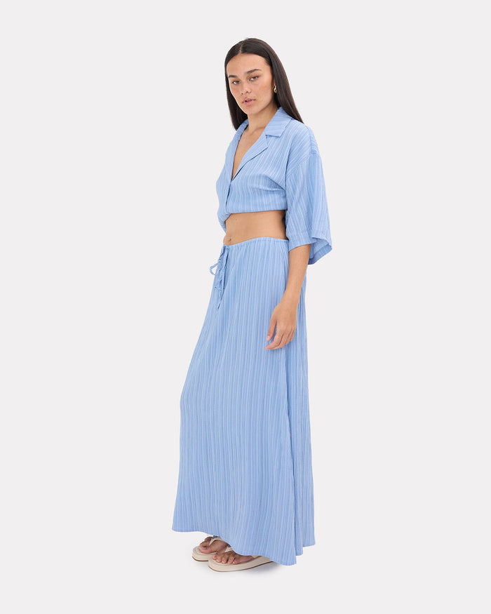 Lacey Skirt in Sky Crepe - Extended Size Range AU 6-26 - The Lullaby Club