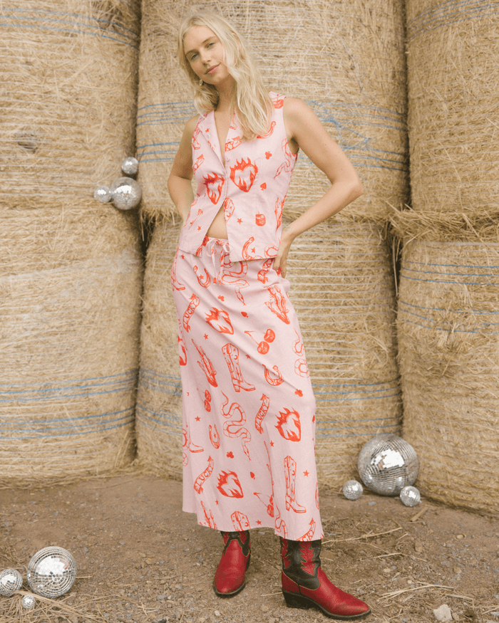FINAL SALE | Lilly Vest | Pink Wildhearts