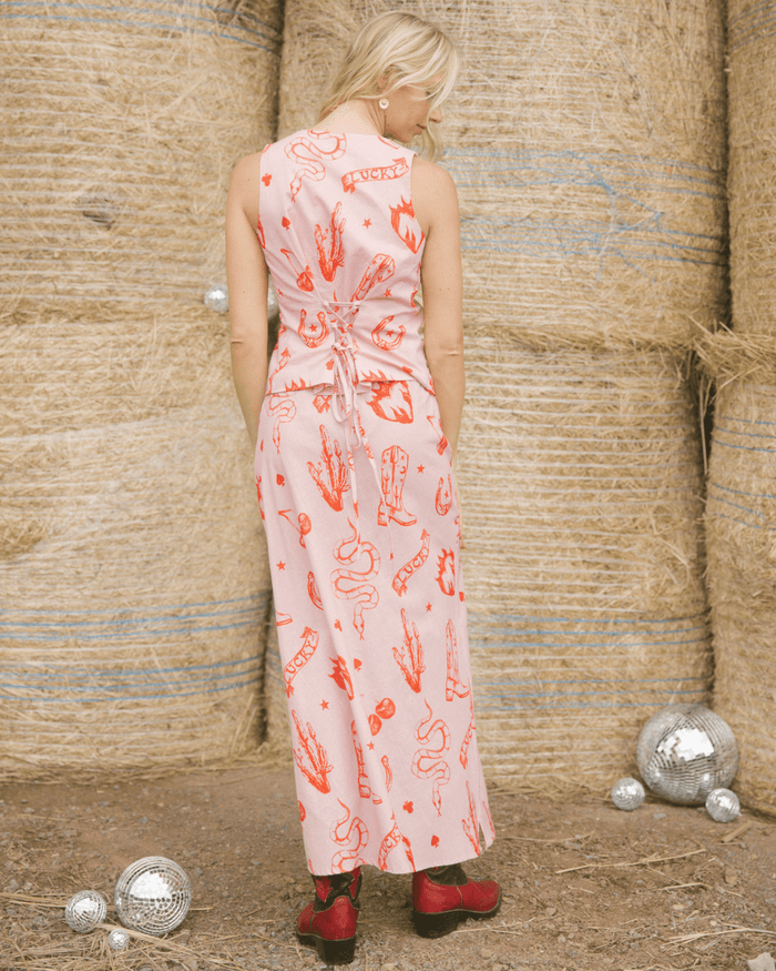 FINAL SALE | Lilly Vest | Pink Wildhearts