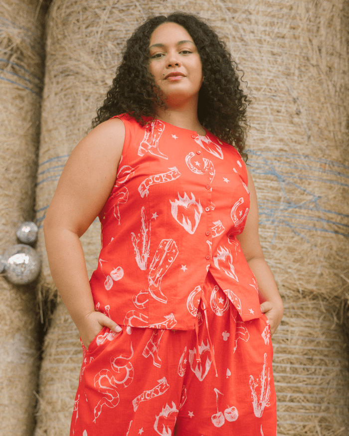 FINAL SALE | Lilly Vest | Red Wildhearts