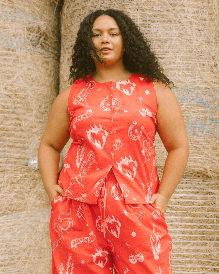 FINAL SALE | Lilly Vest | Red Wildhearts