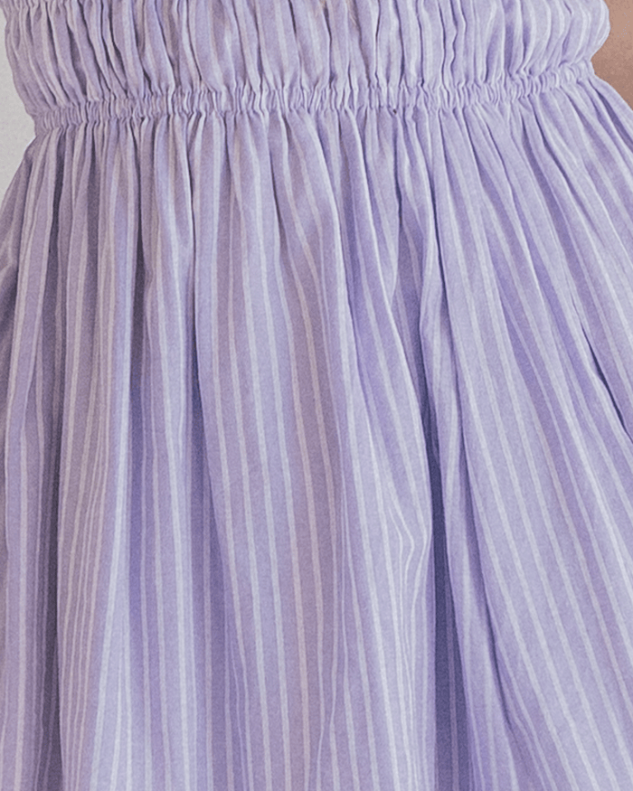 FINAL SALE | Mabel Mini Dress | Purple Stripe