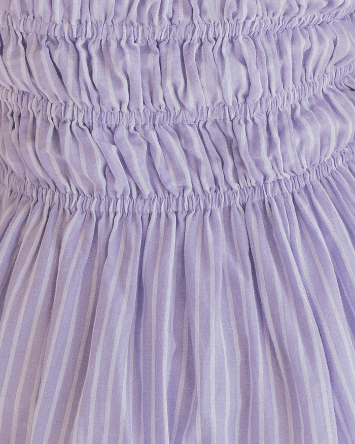 FINAL SALE | Mabel Mini Dress | Purple Stripe