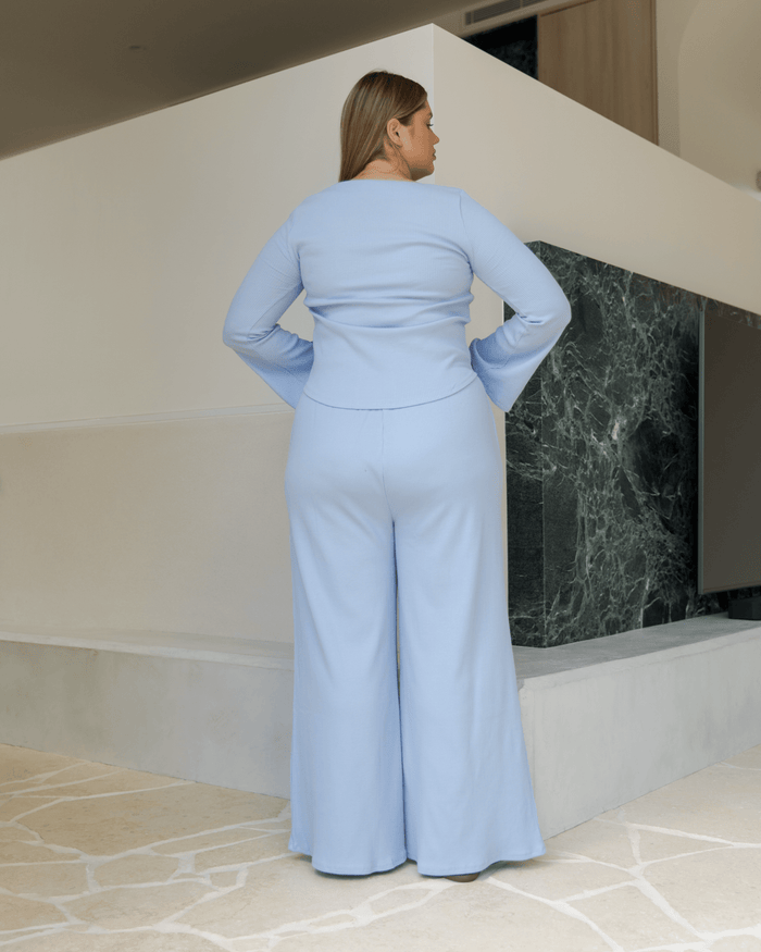 FINAL SALE | Marisa Ribbed Pants | Blue