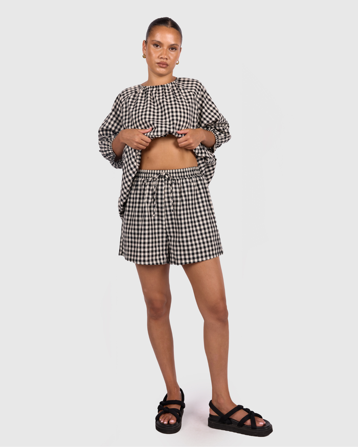 FINAL SALE | Matilda Shorts | Black Gingham