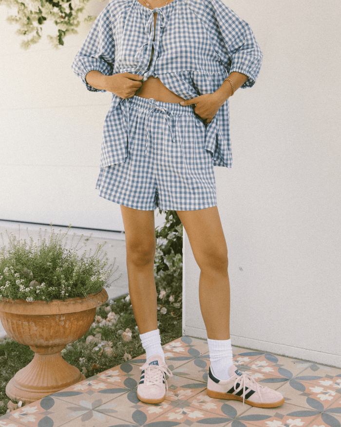 FINAL SALE | Matilda Shorts | Blue Gingham
