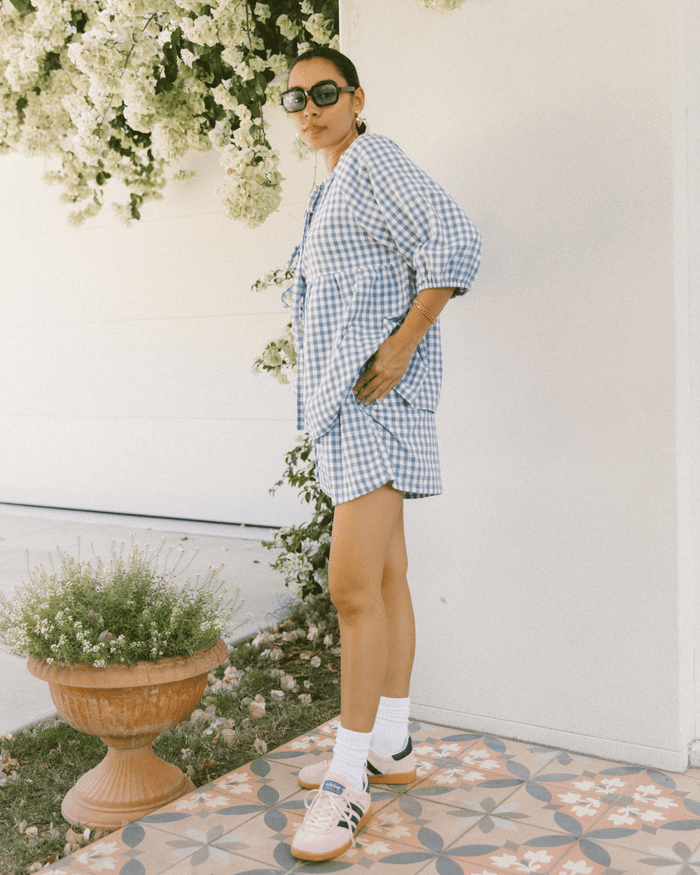 FINAL SALE | Matilda Shorts | Blue Gingham