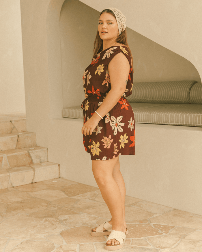 FINAL SALE | Matilda Shorts | Chocolate Flowers