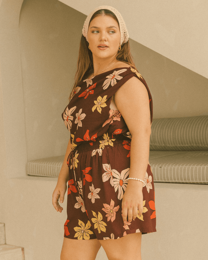 FINAL SALE | Matilda Shorts | Chocolate Flowers
