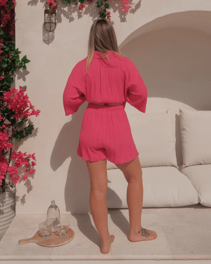 FINAL SALE | Matilda Shorts | Flamingo Crepe