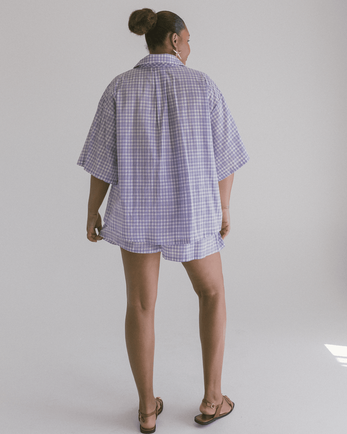FINAL SALE | Matilda Shorts | Lavender Gingham