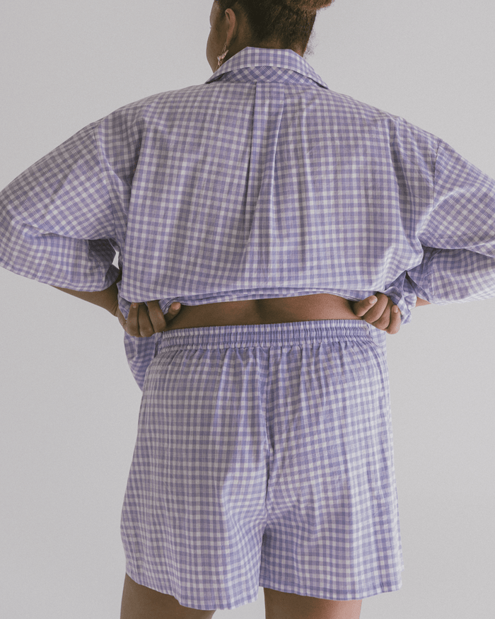 FINAL SALE | Matilda Shorts | Lavender Gingham