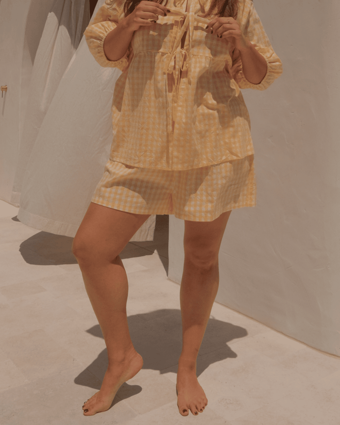 FINAL SALE | Matilda Shorts | Lemon Gingham