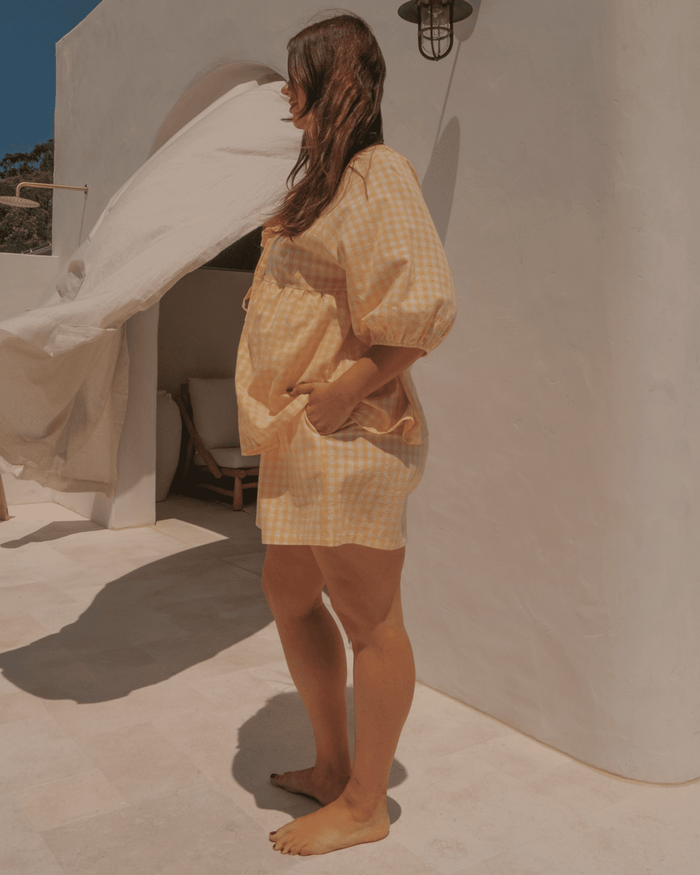 FINAL SALE | Matilda Shorts | Lemon Gingham