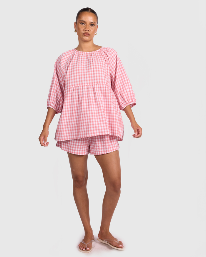 FINAL SALE | Matilda Shorts | Pink Gingham