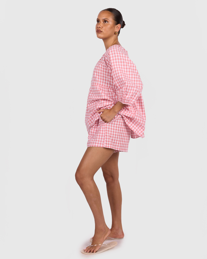 FINAL SALE | Matilda Shorts | Pink Gingham