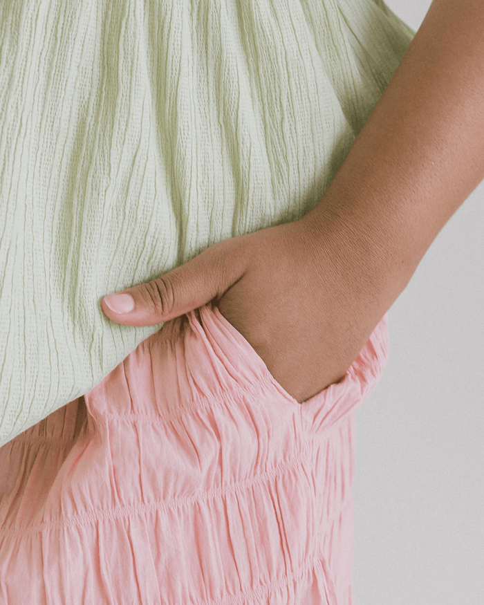 FINAL SALE | Matilda Shorts | Pink Seersucker