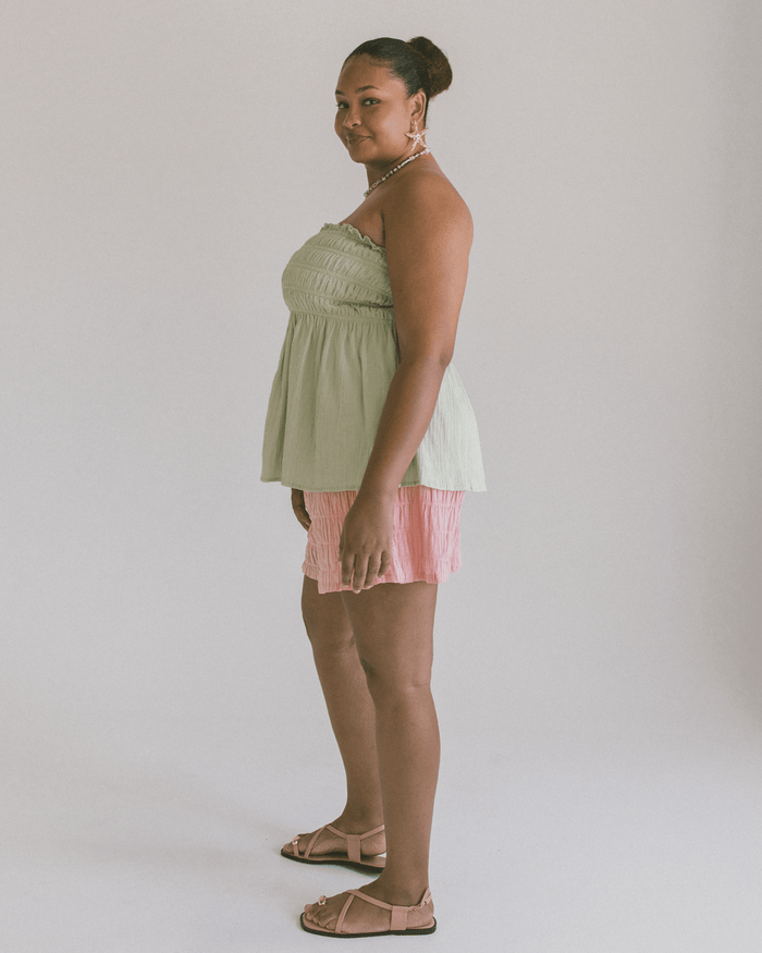 FINAL SALE | Matilda Shorts | Pink Seersucker