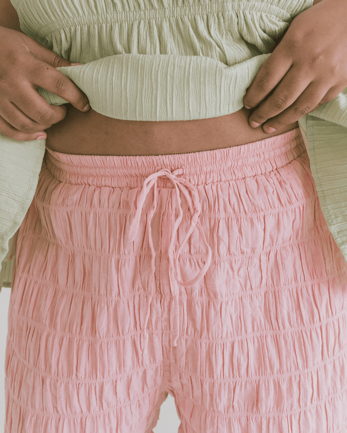 FINAL SALE | Matilda Shorts | Pink Seersucker