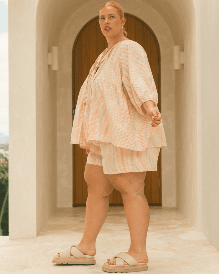 FINAL SALE | Matilda Shorts | Pink/Green Gingham
