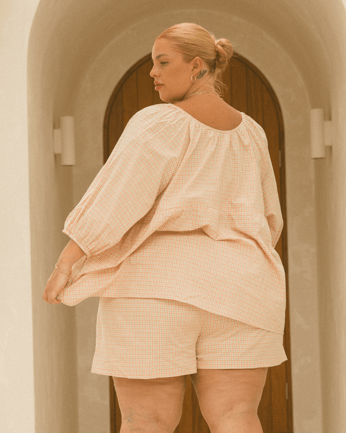 FINAL SALE | Matilda Shorts | Pink/Green Gingham