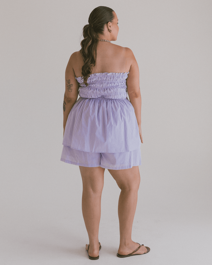FINAL SALE | Matilda Shorts | Purple Stripe