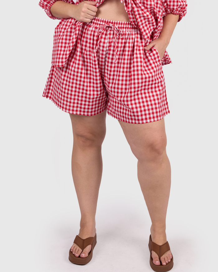 FINAL SALE | Matilda Shorts | Red Gingham