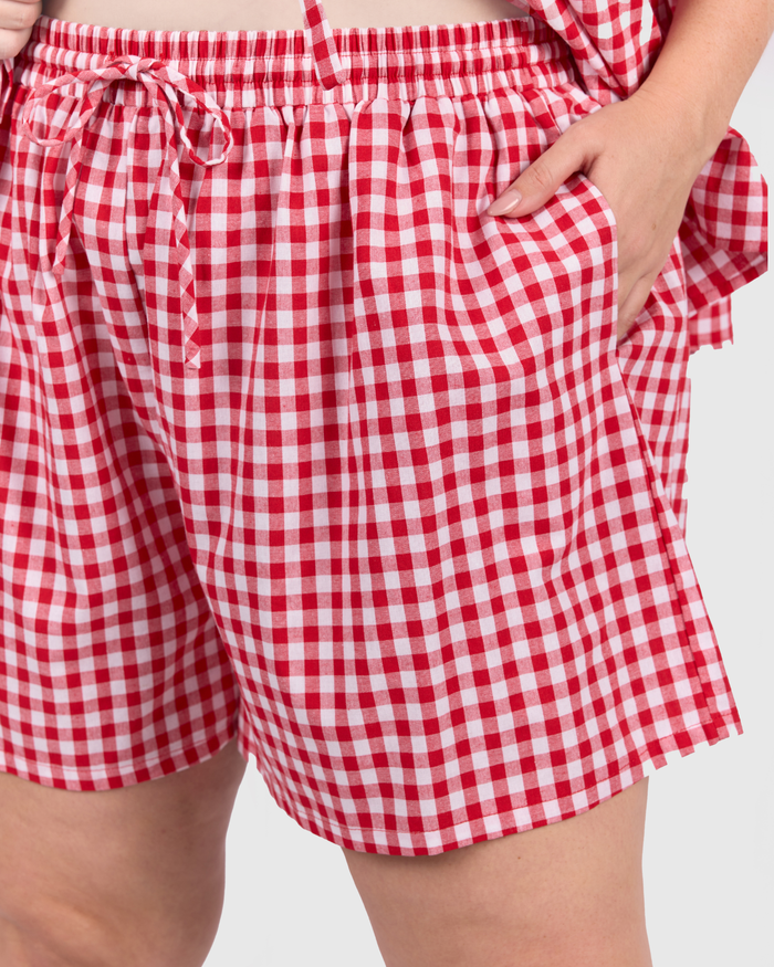 FINAL SALE | Matilda Shorts | Red Gingham