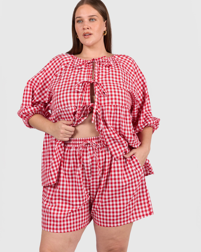 FINAL SALE | Matilda Shorts | Red Gingham