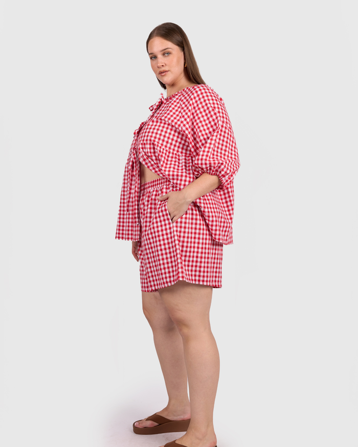 FINAL SALE | Matilda Shorts | Red Gingham