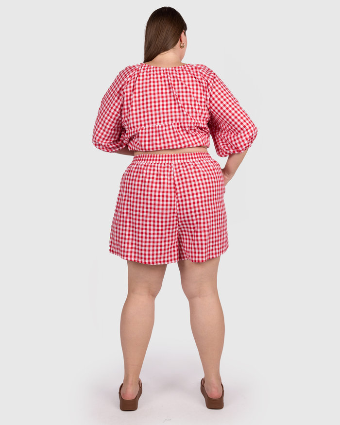 FINAL SALE | Matilda Shorts | Red Gingham