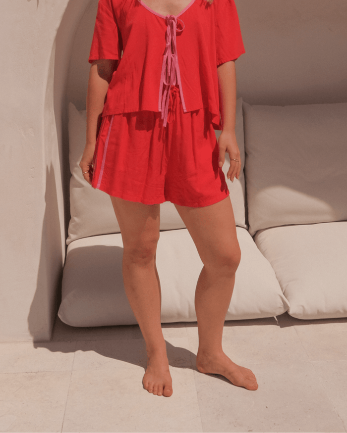 FINAL SALE | Matilda Shorts | Red & Pink