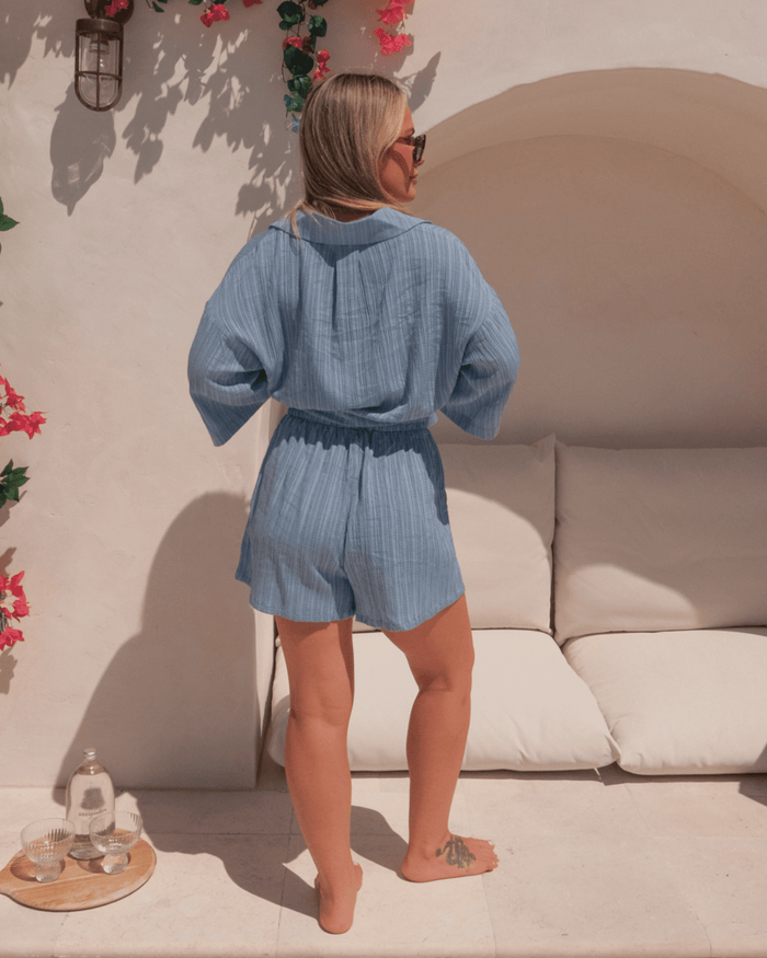 FINAL SALE | Matilda Shorts | Sky Crepe