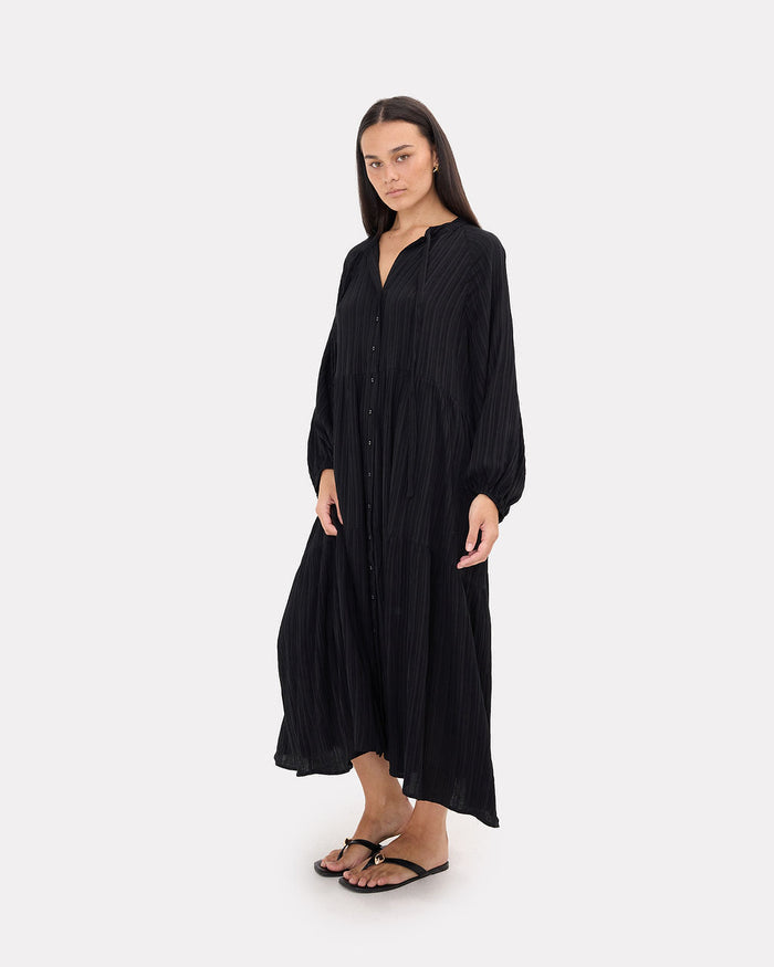 Ruby Maxi in Black Crepe - Size Inclusive AU 6-26 - The Lullaby Club