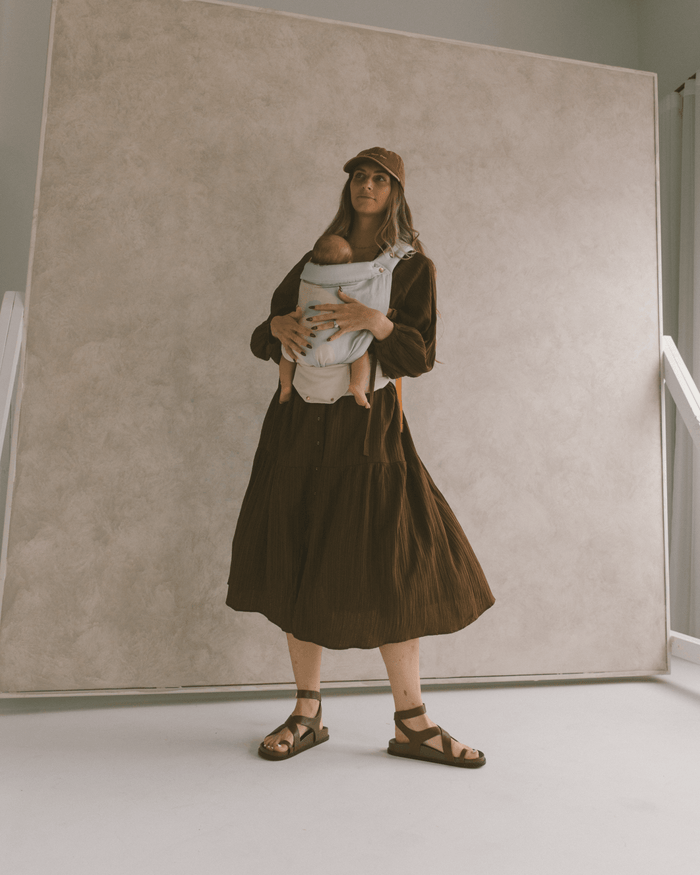 FINAL SALE | Maxi Ruby Smock Dress | Brown Crepe