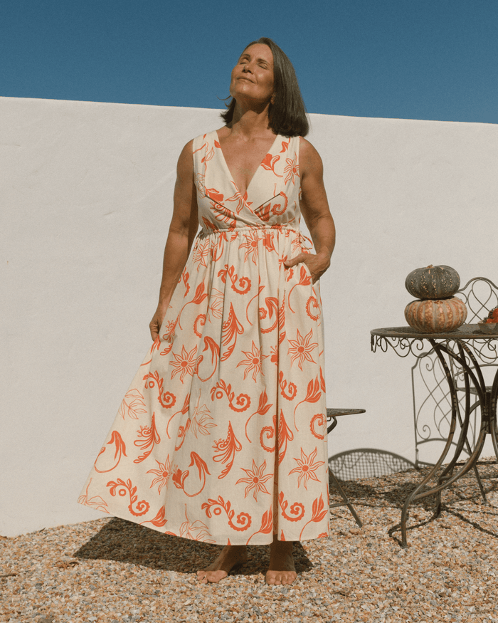 FINAL SALE | Olivia Maxi Dress | Crimson Petals