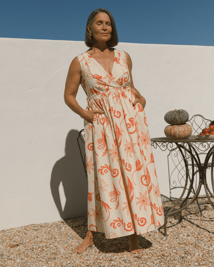 FINAL SALE | Olivia Maxi Dress | Crimson Petals